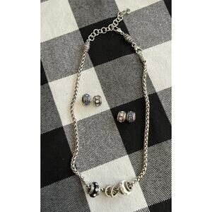 Brighton Barrel Charm Necklace Chain 18” With Charms And Spacers Included